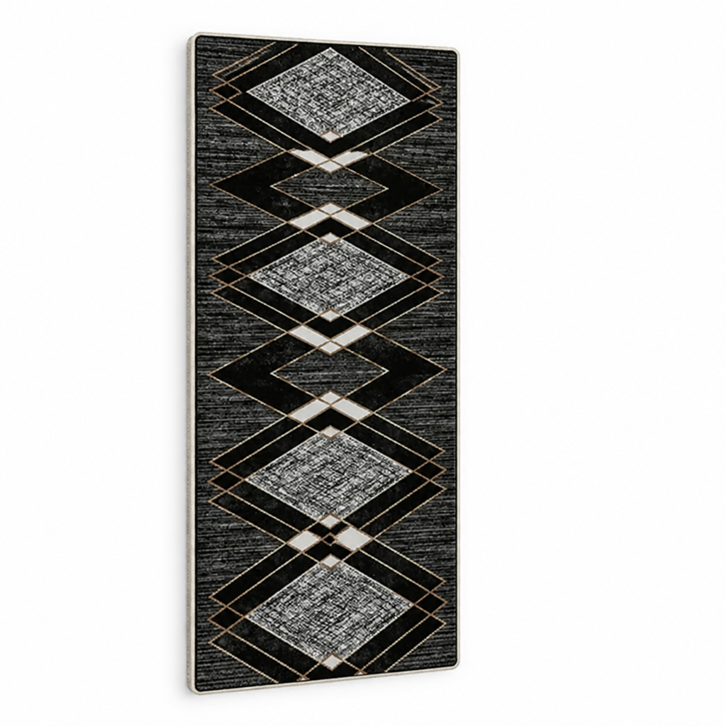 Hallway Runner Rug Vintage Geometric Low Pile Machine Washable