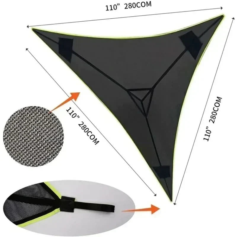Hammock Triangular Breathable Mesh Multi-Person Lounger