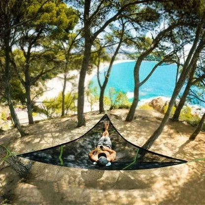 Hammock Triangular Breathable Mesh Multi-Person Lounger