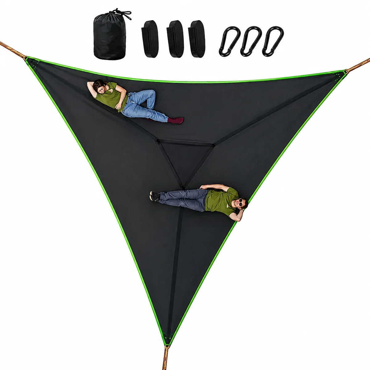 Hammock Triangular Breathable Mesh Multi-Person Lounger