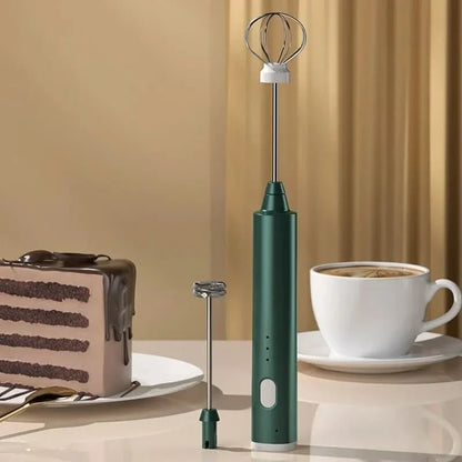 Hand Mixer & Milk Frother USB Rechargeable 3-Speed Mini Mixer