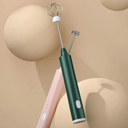 Hand Mixer & Milk Frother USB Rechargeable 3-Speed Mini Mixer