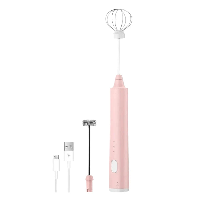 Hand Mixer & Milk Frother USB Rechargeable 3-Speed Mini Mixer