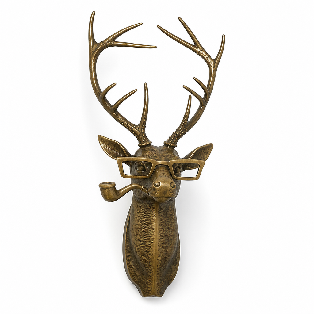 Hand-Painted Whimsical Animal Head Wall Decor