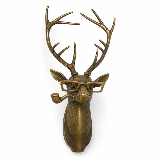 Hand-Painted Whimsical Animal Head Wall Decor