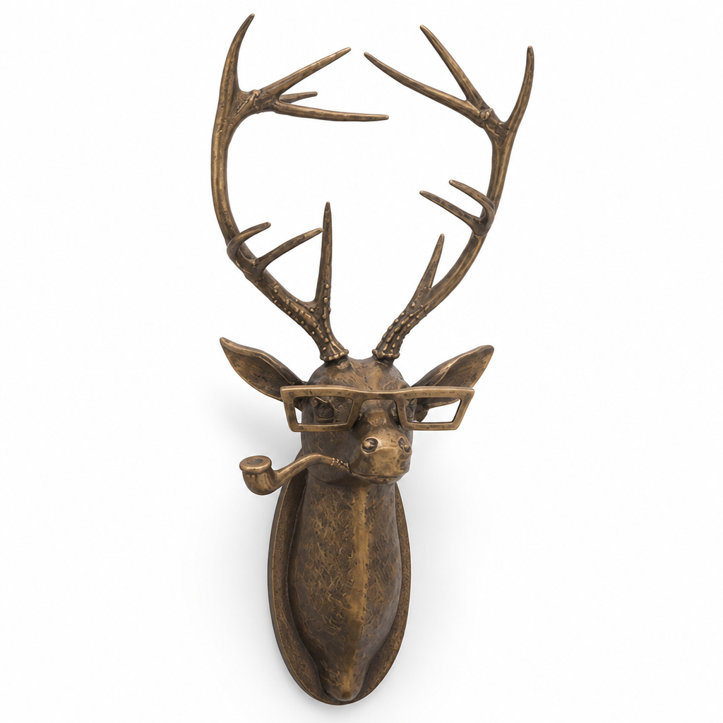 Hand-Painted Whimsical Animal Head Wall Decor