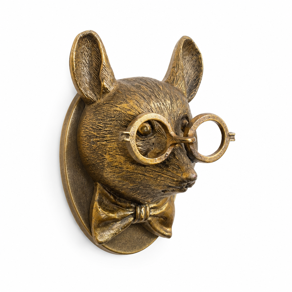 Hand-Painted Whimsical Animal Head Wall Decor