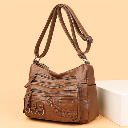 Handbag Leather Spacious Interior Pockets Hand & Shoulder Carry