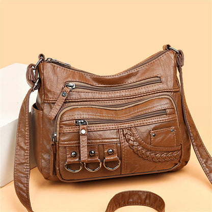 Handbag Leather Spacious Interior Pockets Hand & Shoulder Carry