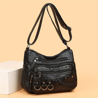 Handbag Leather Spacious Interior Pockets Hand & Shoulder Carry