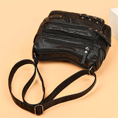 Handbag Leather Spacious Interior Shoulder Strap & Pockets