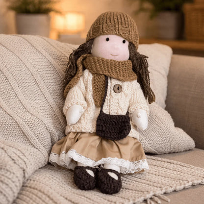Handcrafted Doll Cotton Plush Body 11 Inch