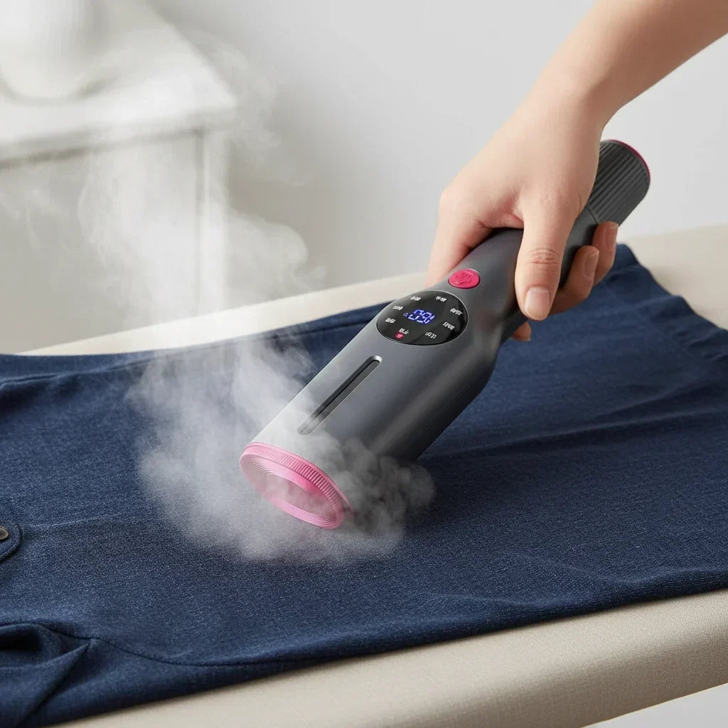 Handheld Garment Steamer Vertical Steam Compact Travel Design