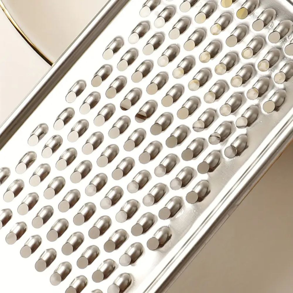 Handheld Grater Ergonomic Wood Handle Stainless Steel Blade