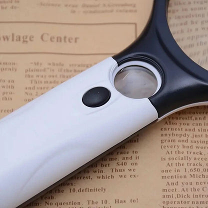 Handheld Magnifier Dual-Lens 3x & 45x Integrated LED