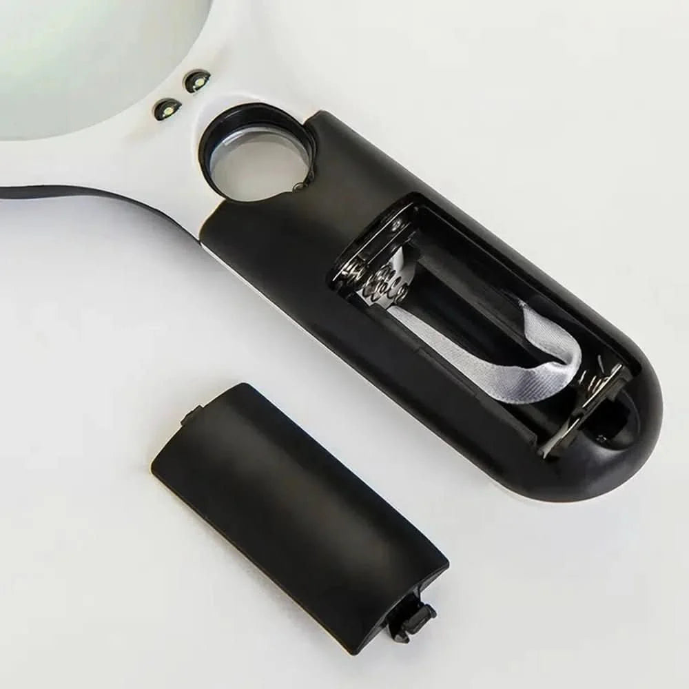 Handheld Magnifier Dual-Lens 3x & 45x Integrated LED