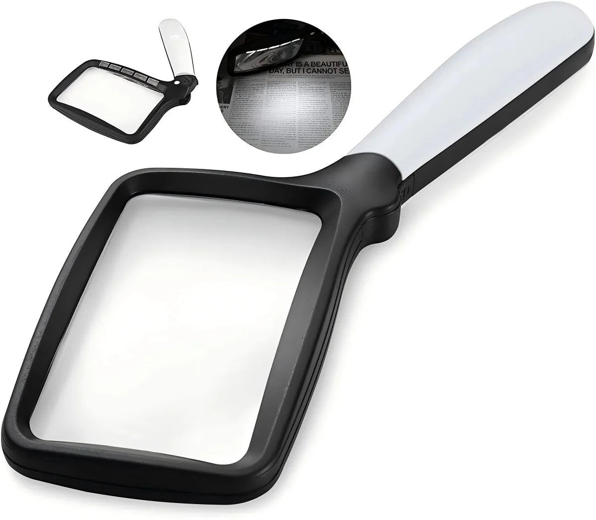 Handheld Magnifying Glass 3x Magnification 5 LED Lights