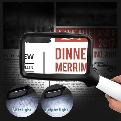 Handheld Magnifying Glass 3x Magnification 5 LED Lights