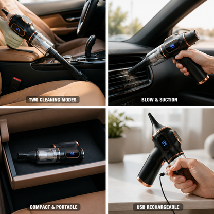 Handheld Vacuum 2-in-1 Air Duster USB Rechargeable