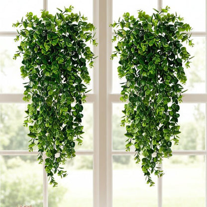 Hanging Plant Artificial Eucalyptus UV-Resistant Set of 2
