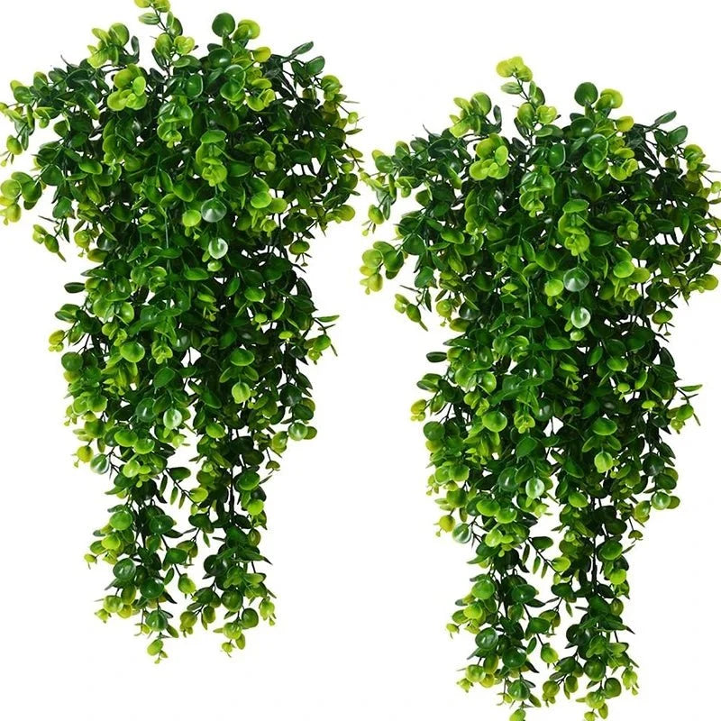 Hanging Plant Artificial Eucalyptus UV-Resistant Set of 2