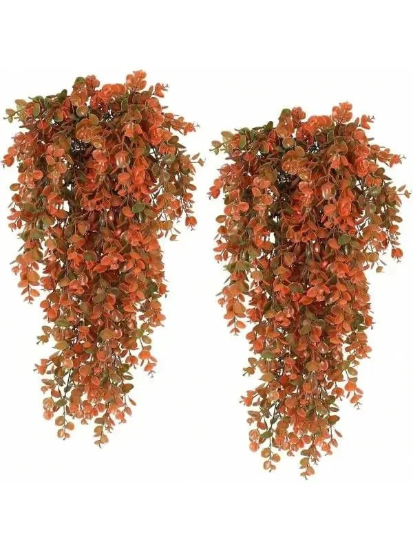 Hanging Plant Artificial Eucalyptus UV-Resistant Set of 2