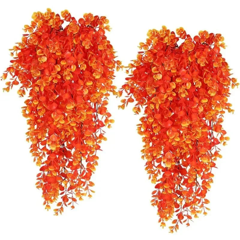 Hanging Plant Artificial Eucalyptus UV-Resistant Set of 2