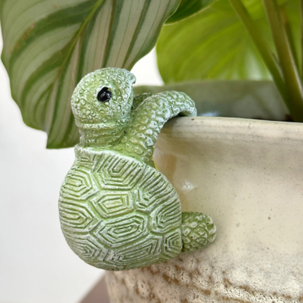 Hanging Pot Ornament Turtle Weather-Resistant Resin Indoor & Outdoor