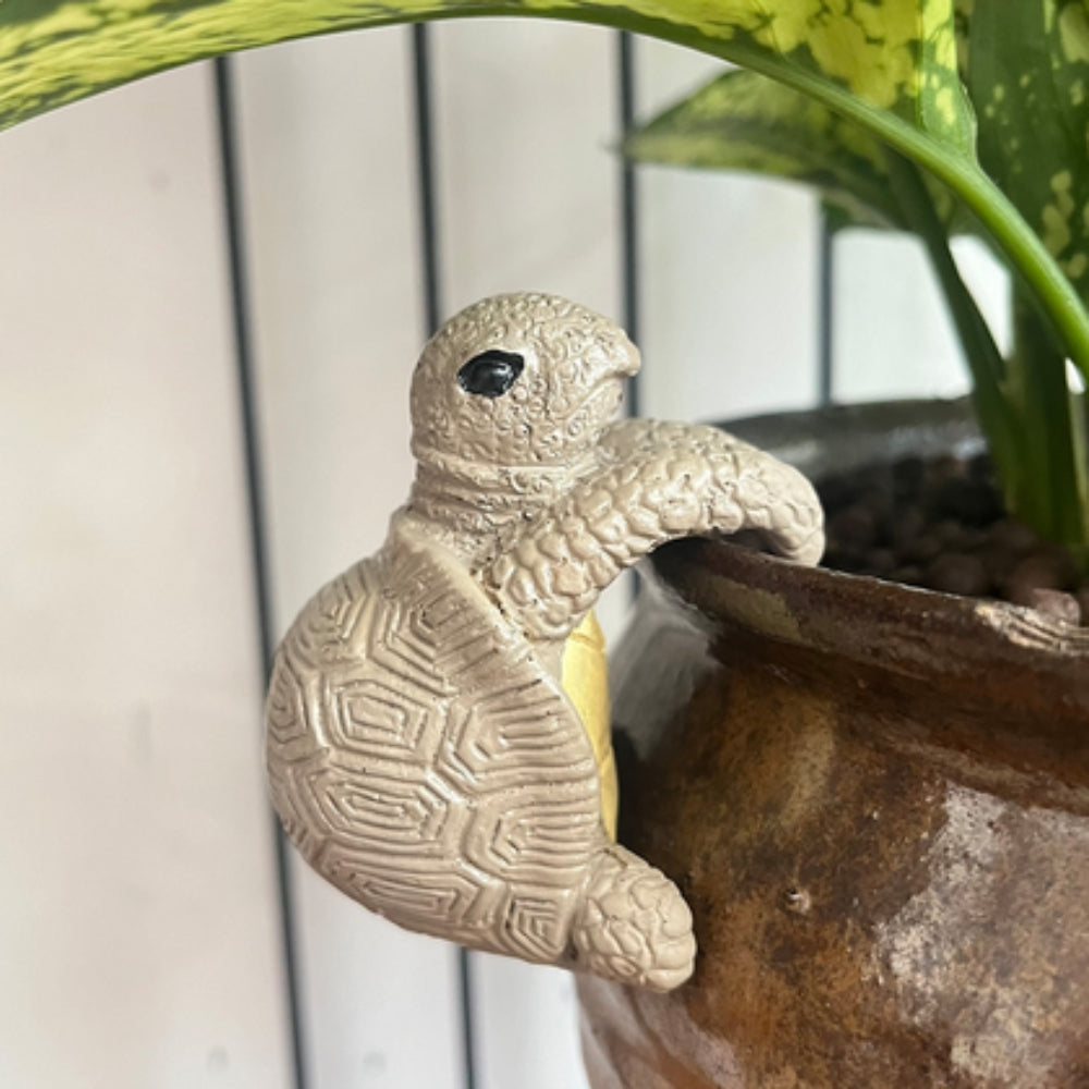Hanging Pot Ornament Turtle Weather-Resistant Resin Indoor & Outdoor