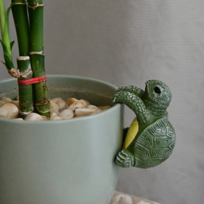 Hanging Pot Ornament Turtle Weather-Resistant Resin Indoor & Outdoor