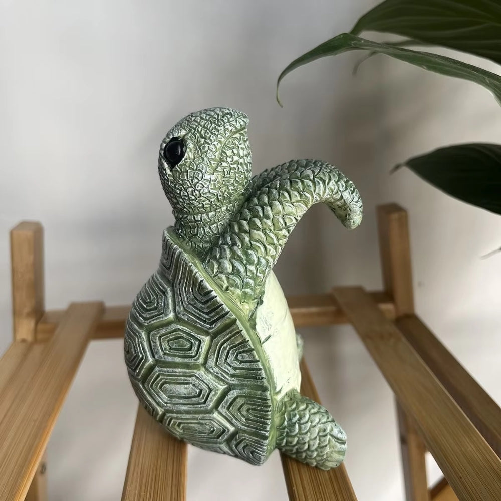 Hanging Pot Ornament Turtle Weather-Resistant Resin Indoor & Outdoor