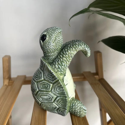 Hanging Pot Ornament Turtle Weather-Resistant Resin Indoor & Outdoor