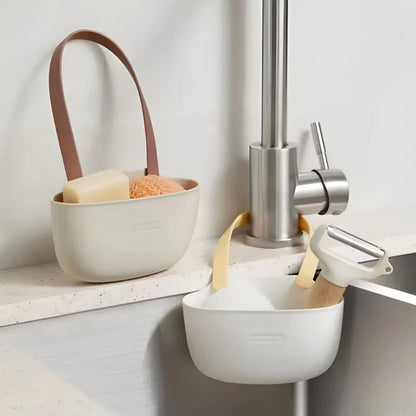 Hanging Sink Organizer Silicone Holds Sponges & Soap