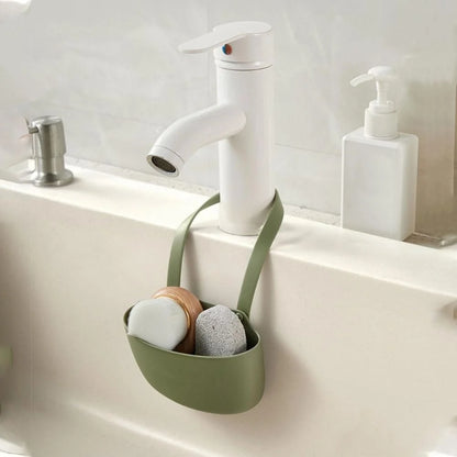 Hanging Sink Organizer Silicone Holds Sponges & Soap