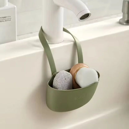 Hanging Sink Organizer Silicone Holds Sponges & Soap