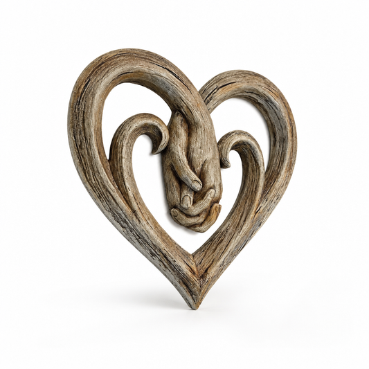 Heart-Shaped Solid Wood Wall Art