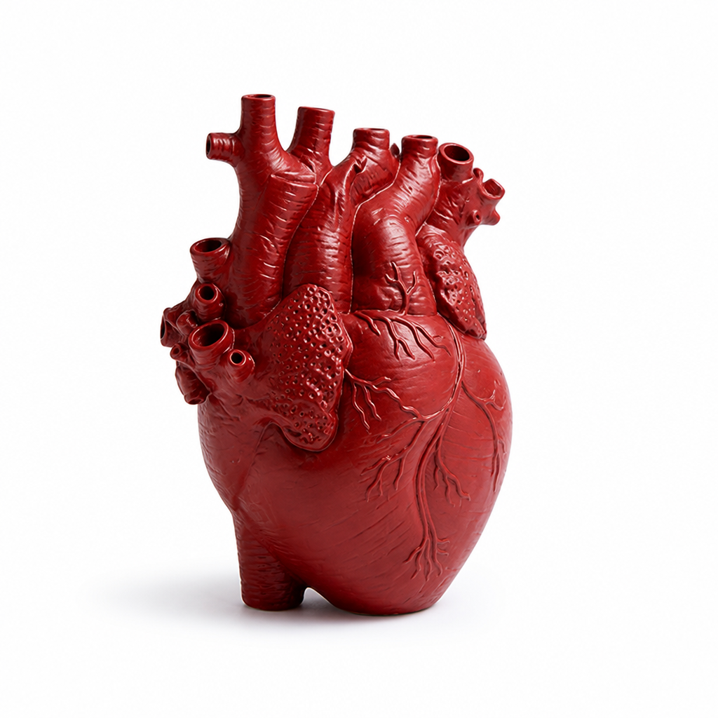 Heart-Shaped Tabletop Flower Vase (16.5-Cm)
