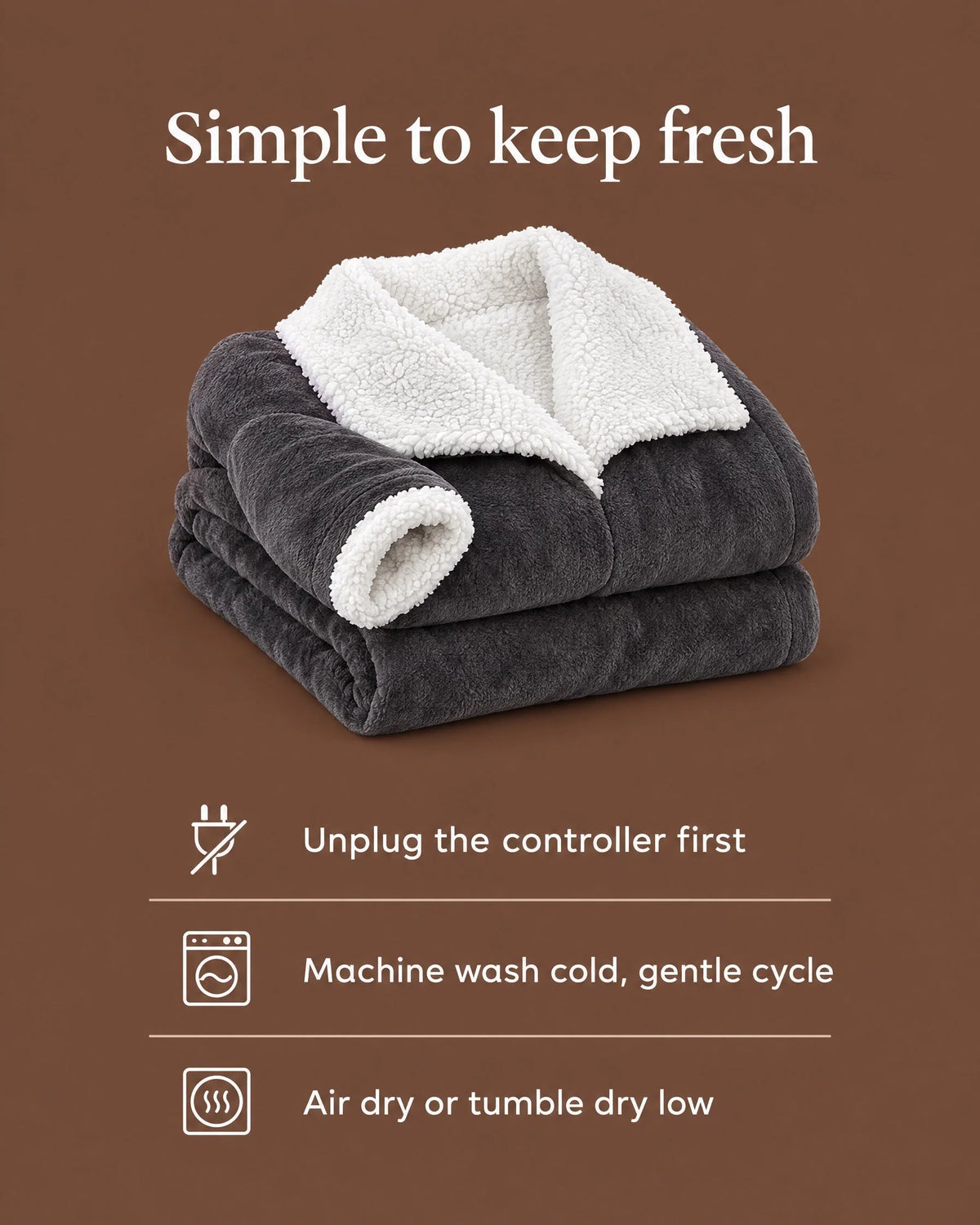 Heated Blanket Robe Sleeves & Foot Pocket Adjustable Heat Control