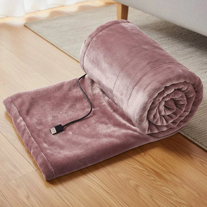 Heated Blanket USB-Powered Plush Fabric 3 Heat Settings