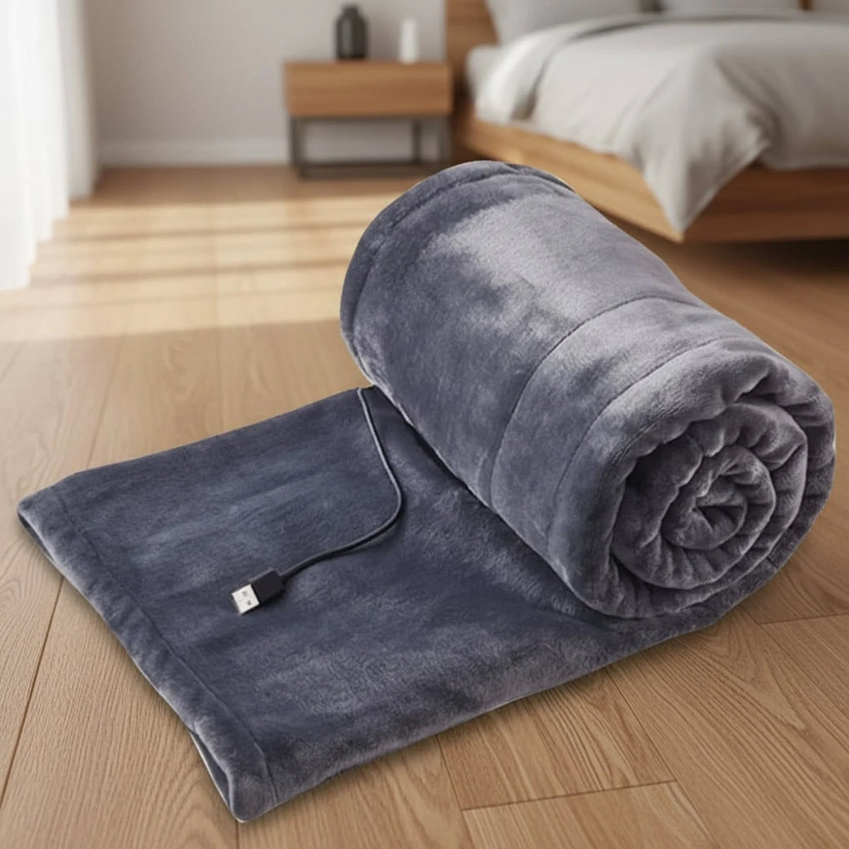 Heated Blanket USB-Powered Plush Fabric 3 Heat Settings