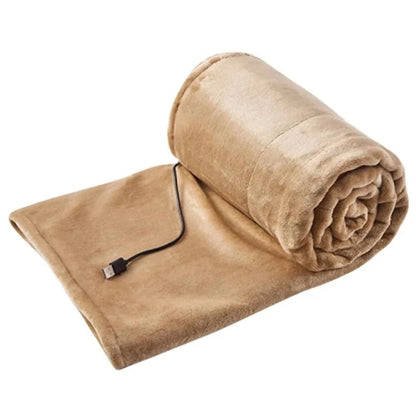 Heated Blanket USB-Powered Plush Fabric 3 Heat Settings