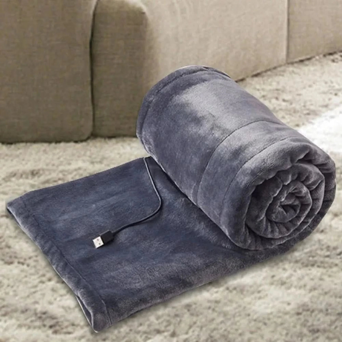 Heated Blanket USB-Powered Plush Fabric 3 Heat Settings