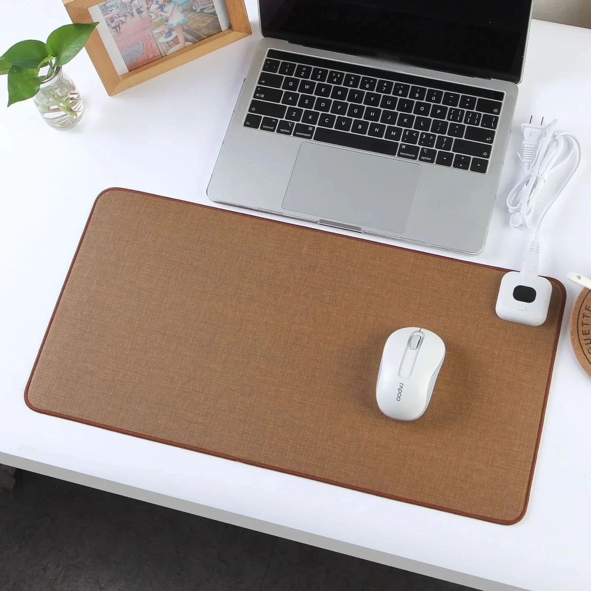 Heated Desk Mat Adjustable Temperature Control Mouse Pad Function