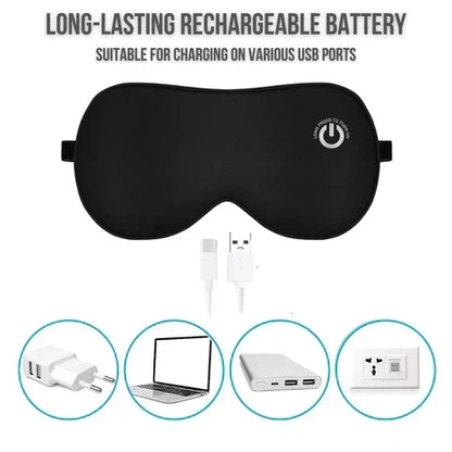 Heated Eye Mask Wireless USB Rechargeable Three Heat Settings