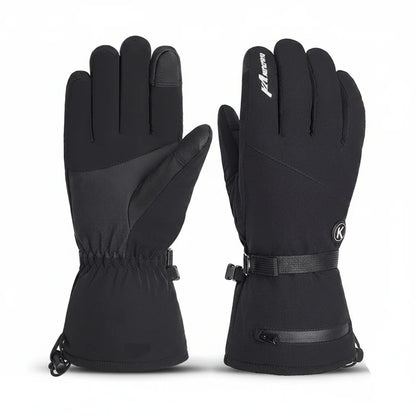 Heated Gloves Battery-Powered Insulated Lining & Faux Leather Palm