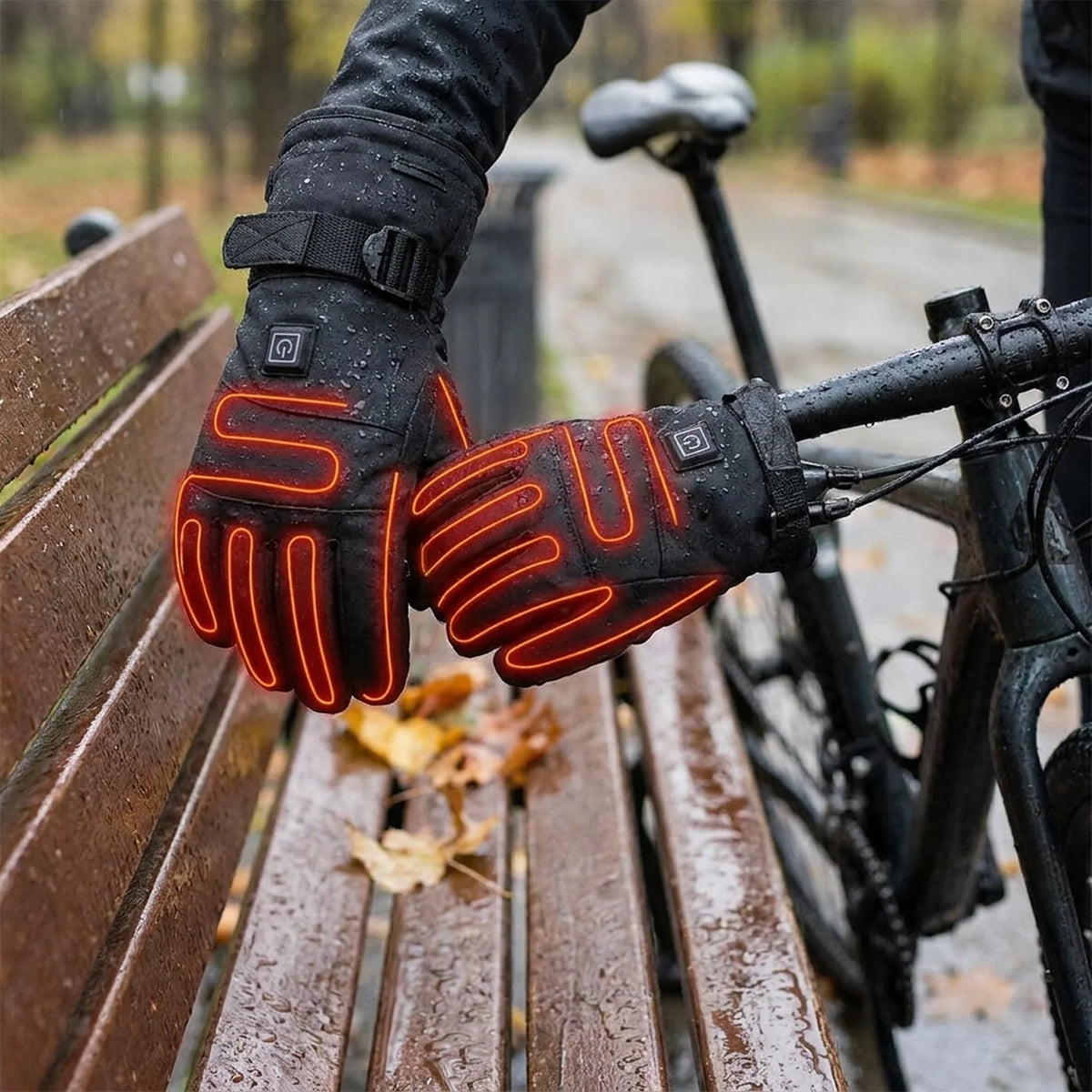Heated Gloves Rechargeable Waterproof Wind-Resistant Touchscreen-Compatible