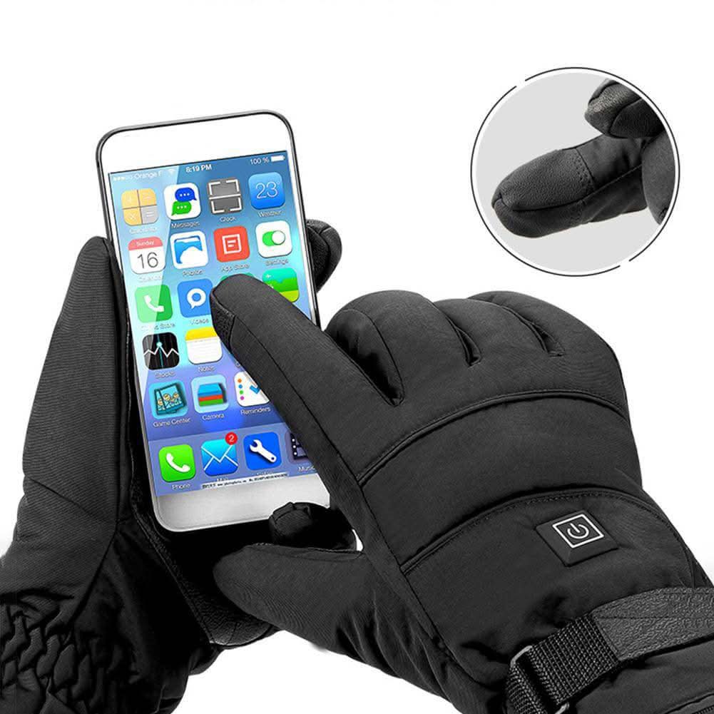 Heated Gloves Rechargeable Waterproof Wind-Resistant Touchscreen-Compatible
