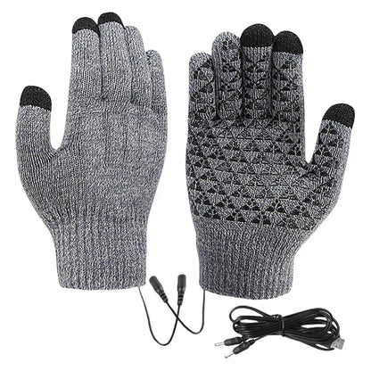 Heated Gloves USB-Powered Touchscreen Anti-Slip Grip