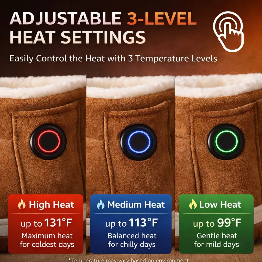 Heated Slippers Three-Level Heating Insulated Anti-Slip Tread