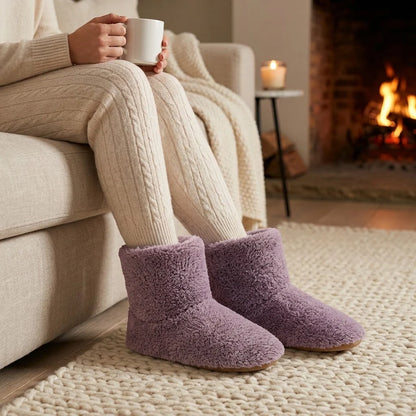 Heated Slippers USB-Powered Ankle-High Washable